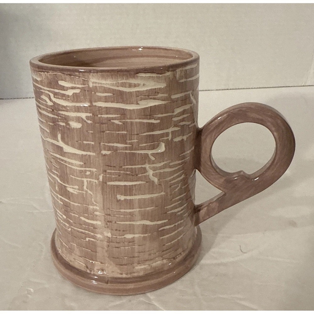 Vintage Anthropologie 12oz Pink Coffee Texture Mug H.p 23